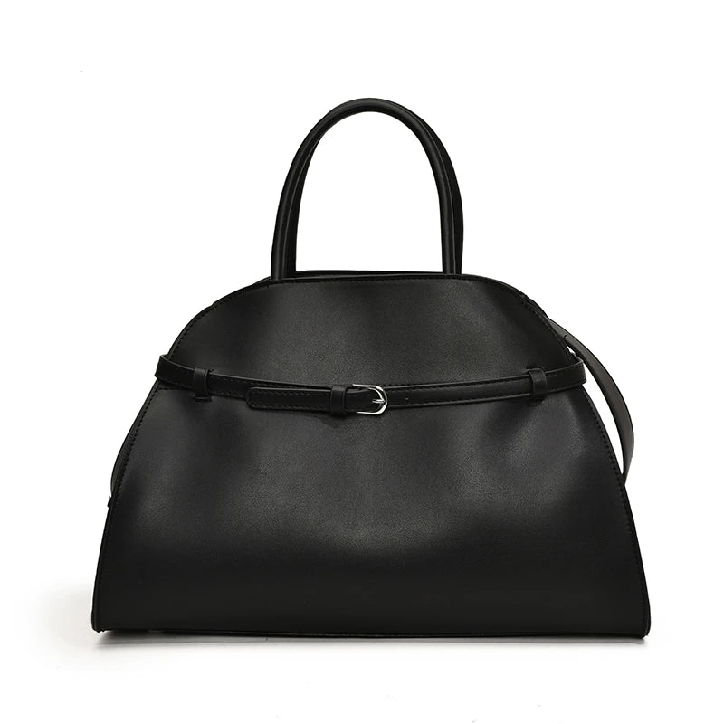 Stylish Big Top-handle Bags For Women Belt Pure Color Large Capacity Shopper Shoulder Totes 2025 Latest Luxury Designer Handbags