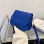 Yogodlns Trendy Saddle Shoulder Bag Women PU Leather Crossbody Bag Simple Solid Color Flap Messenger Bag Designer Handbags Pouch
